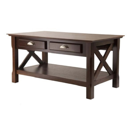 37” Cappuccino Brown Xola Wooden Coffee Table - IMAGE 1