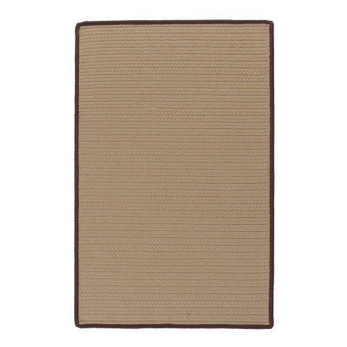 4' x 6' Brown and Tan All Purpose Handcrafted Reversible Rectangular Outdoor Area Throw Rug - IMAGE 1