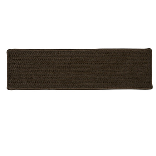 Set of 13 Mink Brown Solid Handmade Braided Stair Tread 28" - IMAGE 1