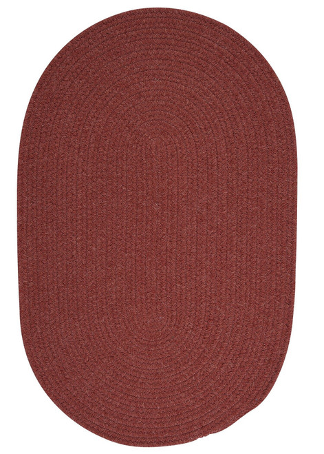 2' x 3' Maroon Red Reversible Oval Handcrafted Area Rug - IMAGE 1