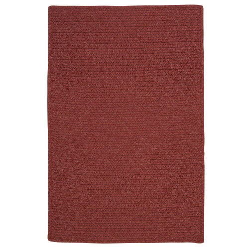 10' Rosewood Red Handmade Braided Reversible Square Area Throw Rug - IMAGE 1