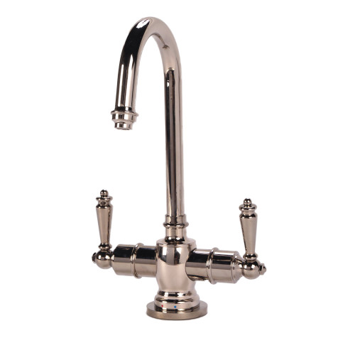 AquaNuTech Traditional C-Spout Hot and Cold Water Filtration Faucet, Polished Nickel - IMAGE 1