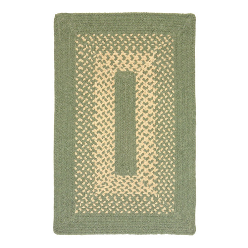 4' x 7' Green and Beige All Purpose Handcrafted Reversible Rectangular Area Throw Rug - IMAGE 1