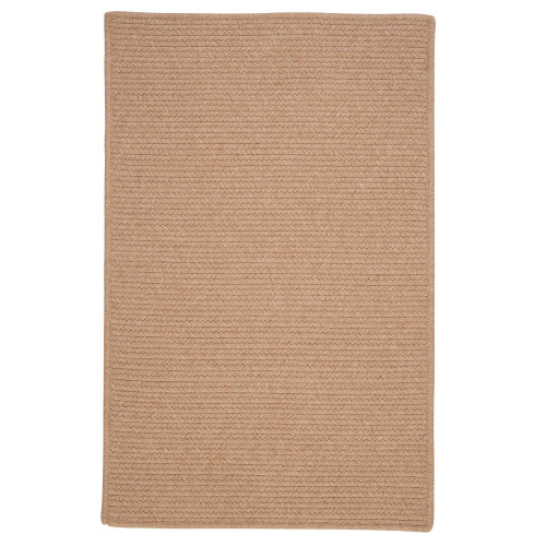 7' x 9' Oatmeal Brown Handmade Braided Reversible Rectangular Area Throw Rug - IMAGE 1