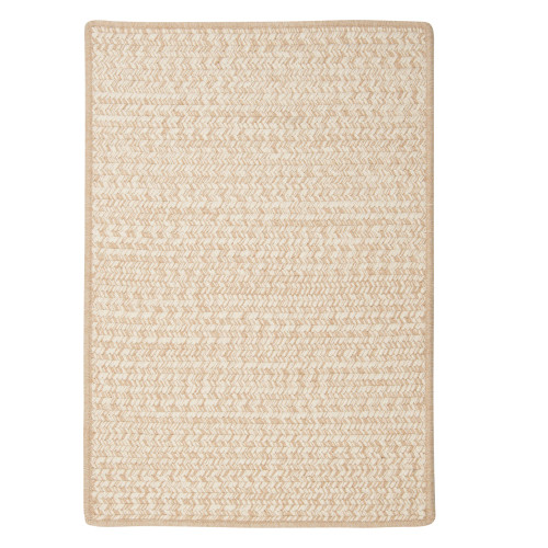5' x 7' Brown and Ivory Tweed All Purpose Handcrafted Reversible Rectangle Area Throw Rug - IMAGE 1