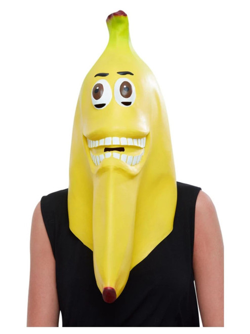 Yellow and White Banana Men Adult Halloween Mask Costume Accessory - One Size - IMAGE 1