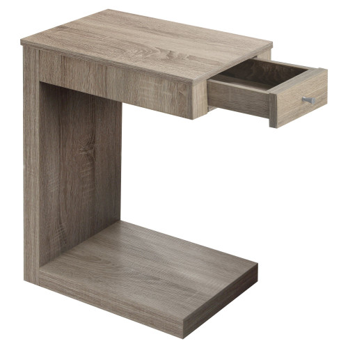 24" Brown Contemporary Rectangular Accent Table with Drawer - IMAGE 1