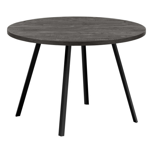 47.25" Charcoal Gray and Black Distressed Finish Round Dining Table - IMAGE 1