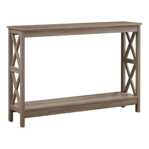48" Dark Taupe Contemporary Rectangular Hall Console Table with Storage - IMAGE 1