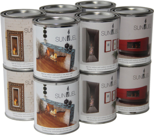 SunJel Gel Fuel Cans 12 pack - IMAGE 1