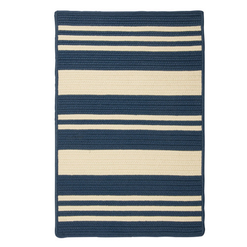 2' x 9' Blue and Beige Reversible Rectangular Handcrafted Area Throw Rug Runner - IMAGE 1