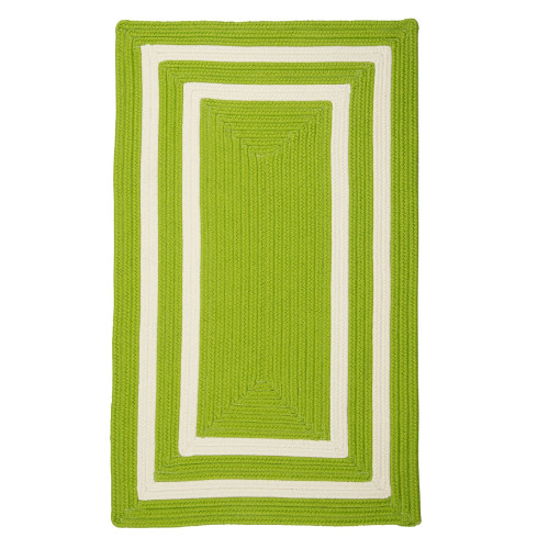 11' x 14' Lime Green Rectangular Modern Braided Area Throw Rug - IMAGE 1