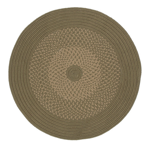 14' Brown All Purpose Handcrafted Reversible Round Outdoor Area Throw Rug - IMAGE 1