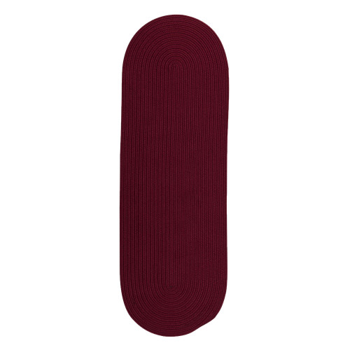 2' x 5' Burgundy All Purpose Handcrafted Reversible Oval Outdoor Area Throw Rug Runner - IMAGE 1