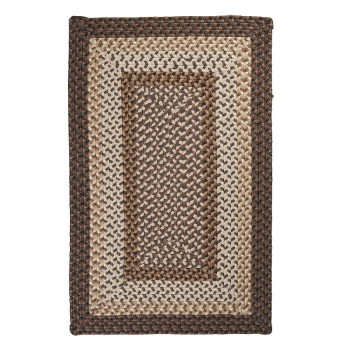 2' x 6' Brown and Gray Braided Reversible Rectangular Rug Runner - IMAGE 1