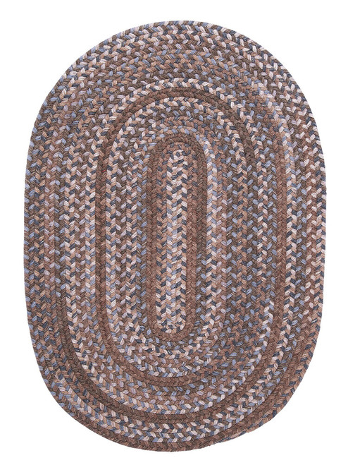 2' x 5' Cashew Brown Oval Rustic Area Throw Rug - IMAGE 1