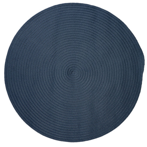 9' Lake Blue All Purpose Handcrafted Reversible Round Outdoor Area Throw Rug - IMAGE 1