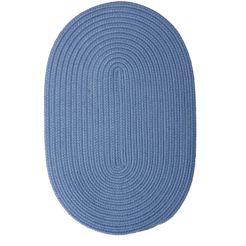 6' x 8' Berry Blue All Purpose Handcrafted Reversible Oval Outdoor Area Throw Rug - IMAGE 1