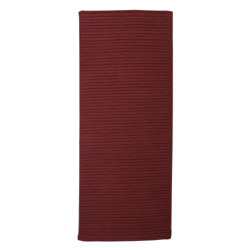2.5' x 15' Burgundy Red All Purpose Handmade Reversible Rectangle Mudroom Area Throw Rug Runner - IMAGE 1
