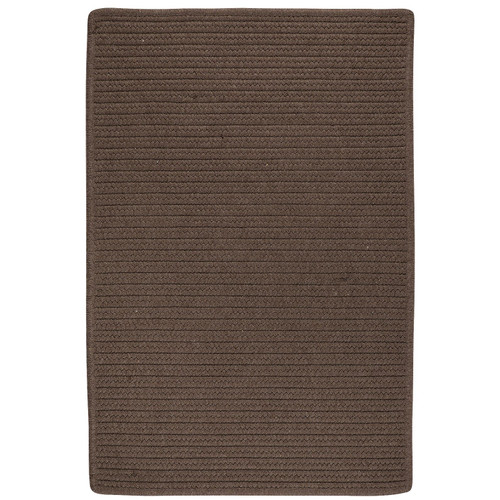 8' x 10' Brown Handmade Braided Rectangular Area Throw Rug - IMAGE 1