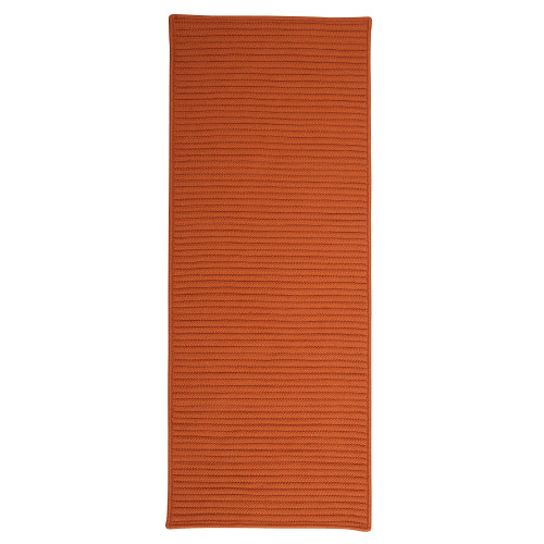 2' x 5' Burnt Orange All Purpose Handmade Reversible Rectangle Mudroom Area Throw Rug Runner - IMAGE 1