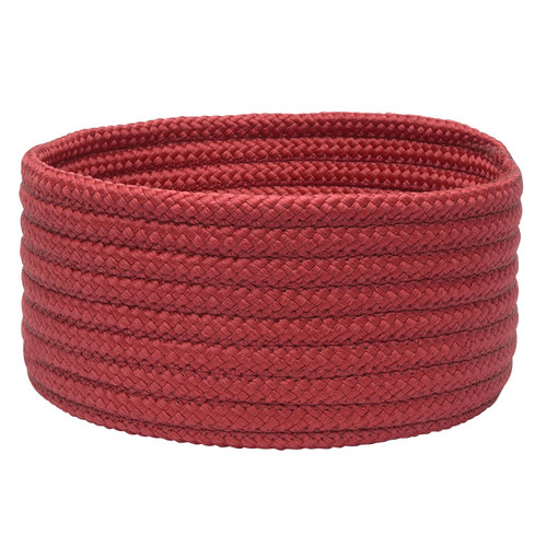 10" Red Handmade Braided Basket - IMAGE 1