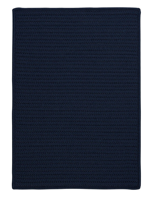 8' x 10' Navy Blue Rectangular Area Throw Rug - IMAGE 1