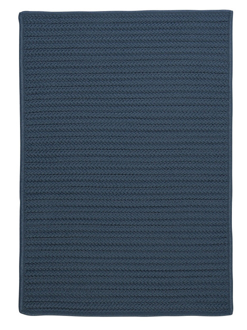 12' x 15' Lake Blue Rectangular Braided Area Throw Rug - IMAGE 1