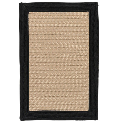 4' x 6' Black Farmhouse Rustic-Style Braided Rug - IMAGE 1