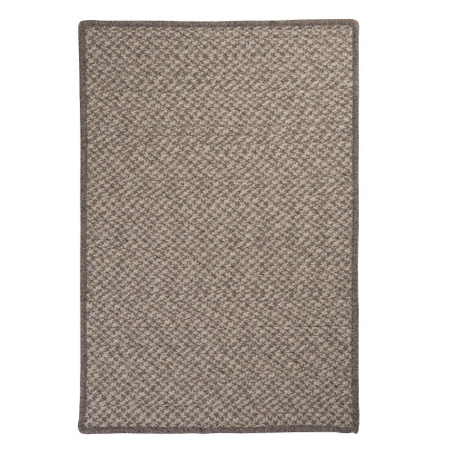 5' x 7' Brown Rectangular Hand Braided Area Throw Rug - IMAGE 1