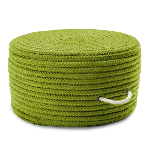20” Green Handmade Round Pouf Ottoman - IMAGE 1