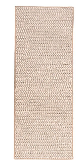 2.5' x 12' Beige and White Reversible Rectangular Handcrafted Runner Rug - IMAGE 1
