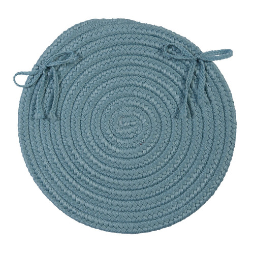 15" Jasmine Blue Handmade Braided ` Chair Pad - IMAGE 1