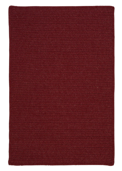 7' Red Square Handmade Braided Area Throw Rug - IMAGE 1