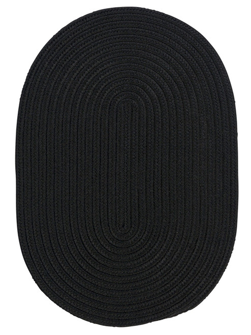 2' x 3' Black Modern Casual Braided Rug - IMAGE 1