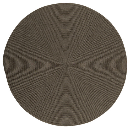 3' Gray Round Handcrafted Braided Rug - IMAGE 1
