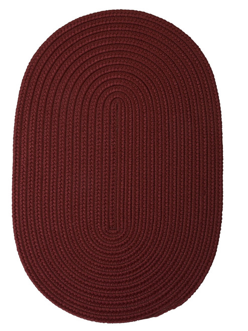 5' Wine Red Modern Casual Braided Rug - IMAGE 1
