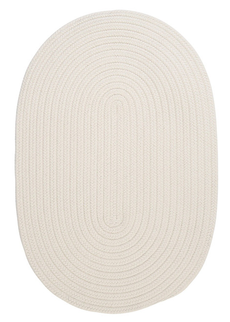 12' White Modern Casual Braided Rug - IMAGE 1