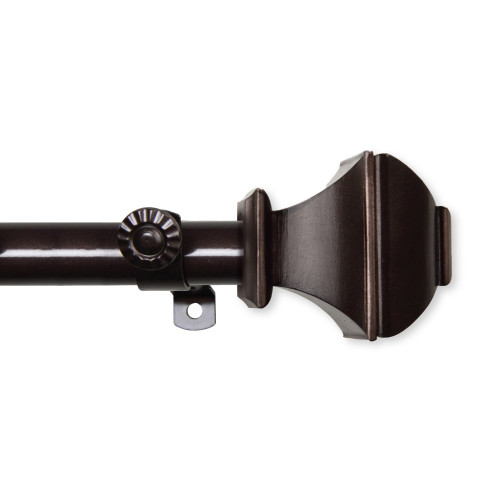 175" Dark Brown Solid Contemporary Maryland Curtain Rod - IMAGE 1