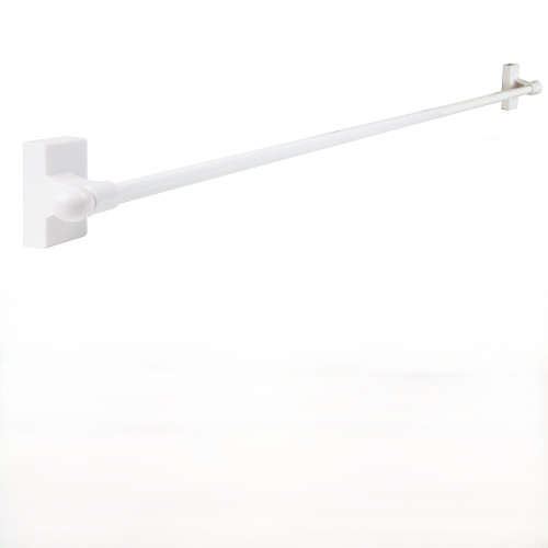 Self Adhesive or Wall Mounted Curtain Rod - 30" - White - IMAGE 1