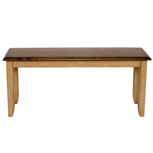 42” Brown Handcrafted Wooden Rectangular Bench - IMAGE 1