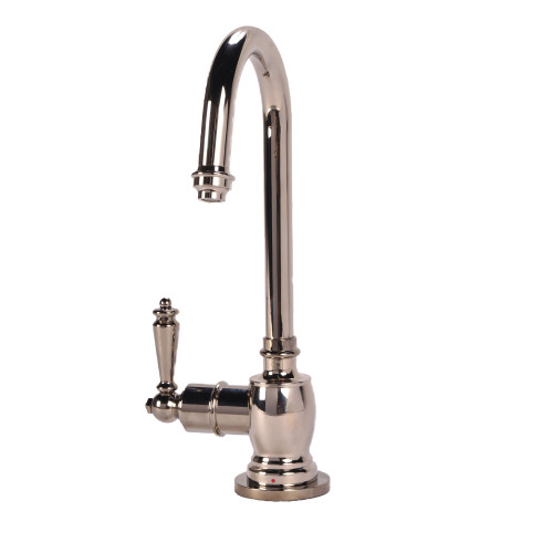 AquaNuTech Traditional C-Spout Hot Water Only Filtration Faucet, Polished Nickel - IMAGE 1