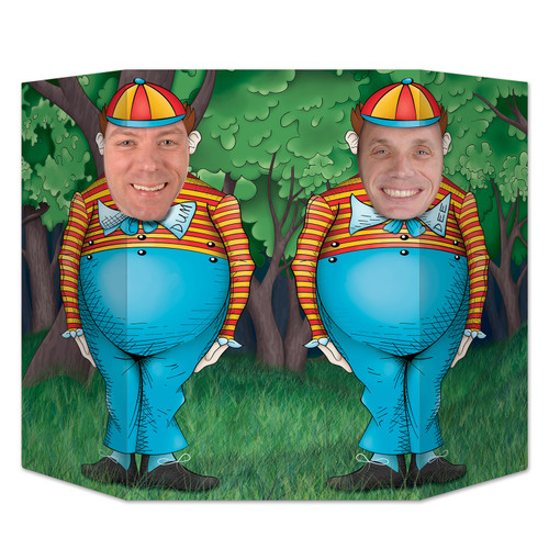 Tweedle Dee and Tweedle Dum Photo Prop - 3' - Multicolor - Pack of 6 - IMAGE 1