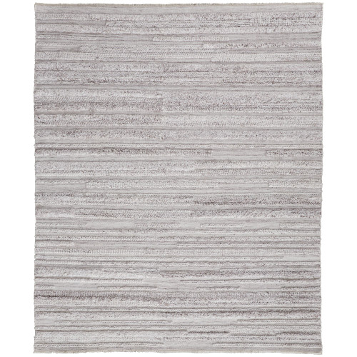 5' x 8' Ivory and Brown Bohemian Hand Woven Rectangular Outdoor Shag Area Throw Rug - IMAGE 1