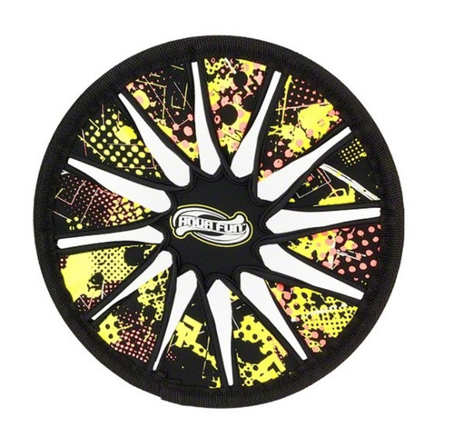 12" Black and Yellow Aqua Fun Active Disc Swimming Pool Toy - IMAGE 1