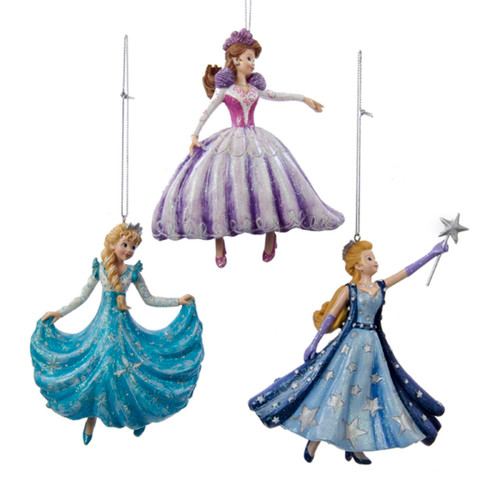 4.75" Blue and Purple Dancing Princess Christmas Ornament - IMAGE 1