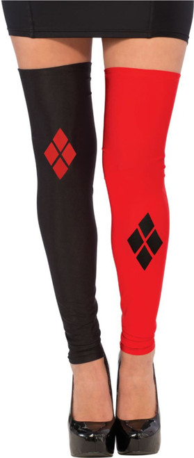 Black and Red Harley Quinn Women Adult Thigh Highs Costume Accessory - One Size - IMAGE 1