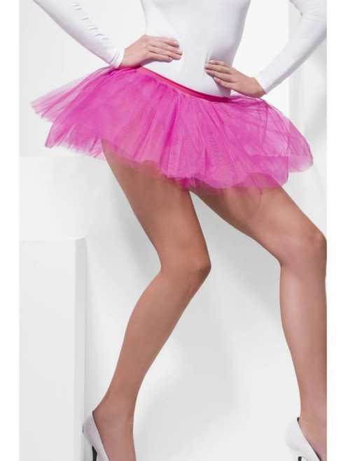 33" Fuchsia Pink Tutu Underskirt Women Adult Halloween Costume - One Size - IMAGE 1