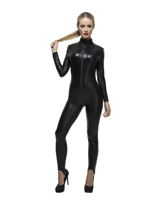 50" Black Miss Whiplash Women Adult Halloween Costume - Small - IMAGE 1