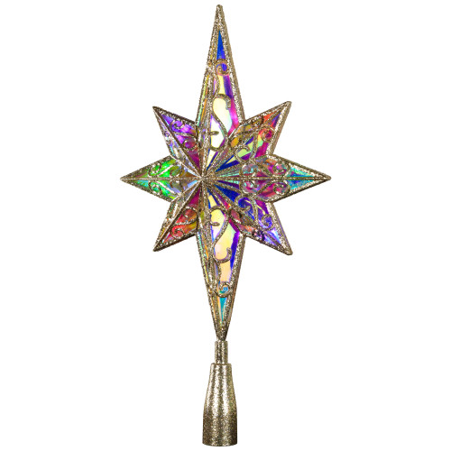 LED Star of Bethlehem Christmas Tree Topper - 14.5" - Champagne Gold ...